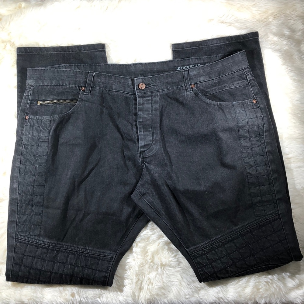 PUNK ROCK STAR ROCKSTAR JEANS DENIM SKINNY TAPERED SLIM ZIPPERS 42 x 35